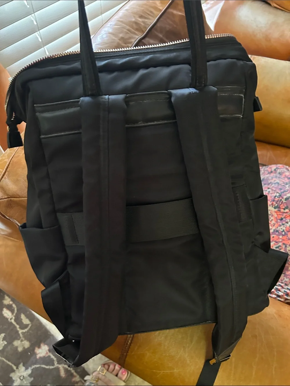 Joan & David Black Convertible Backpack Tote